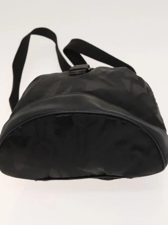 Salvatore Ferragamo Backpack Nylon Black Silver Auth 130220 main image 7